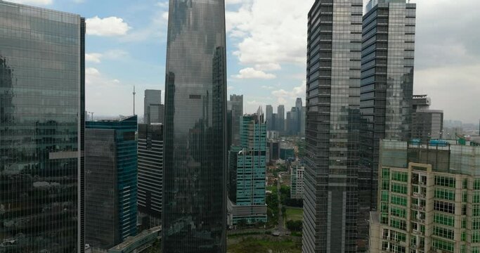 Office buildings and skyscrapers in Jakarta downtown. Indonesia.
