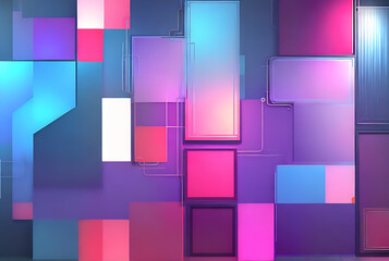 Abstract geometric background with magic neon.