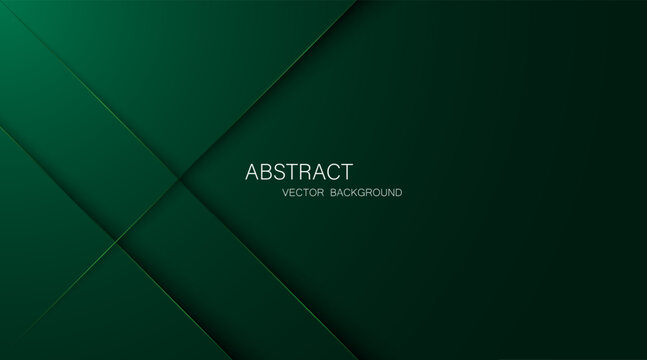 Abstract dark green background with green glowing lines, free space for design.
