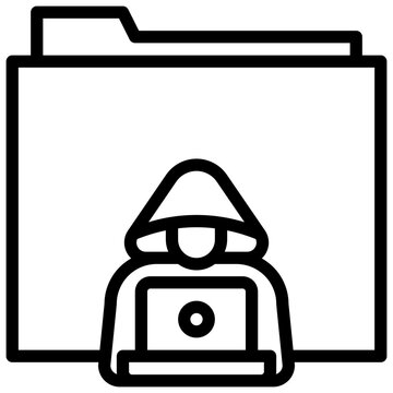 recommend clip art: Hacker outline icon
