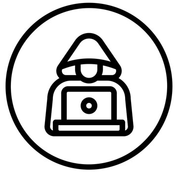 recommend clip art: Hacker outline icon