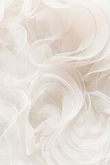 Elegant vertical background of the bride's wedding dress part. large ruffles of silk fabric in the...