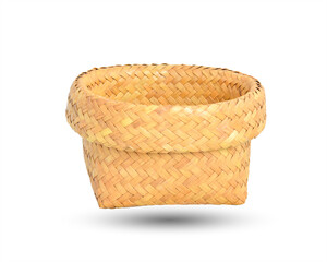 brown basket isolated on white