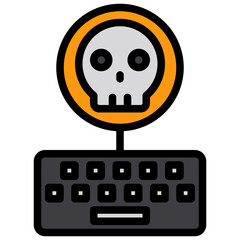 Keyboard filled outline icon