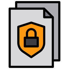 Obraz premium Lock filled outline icon