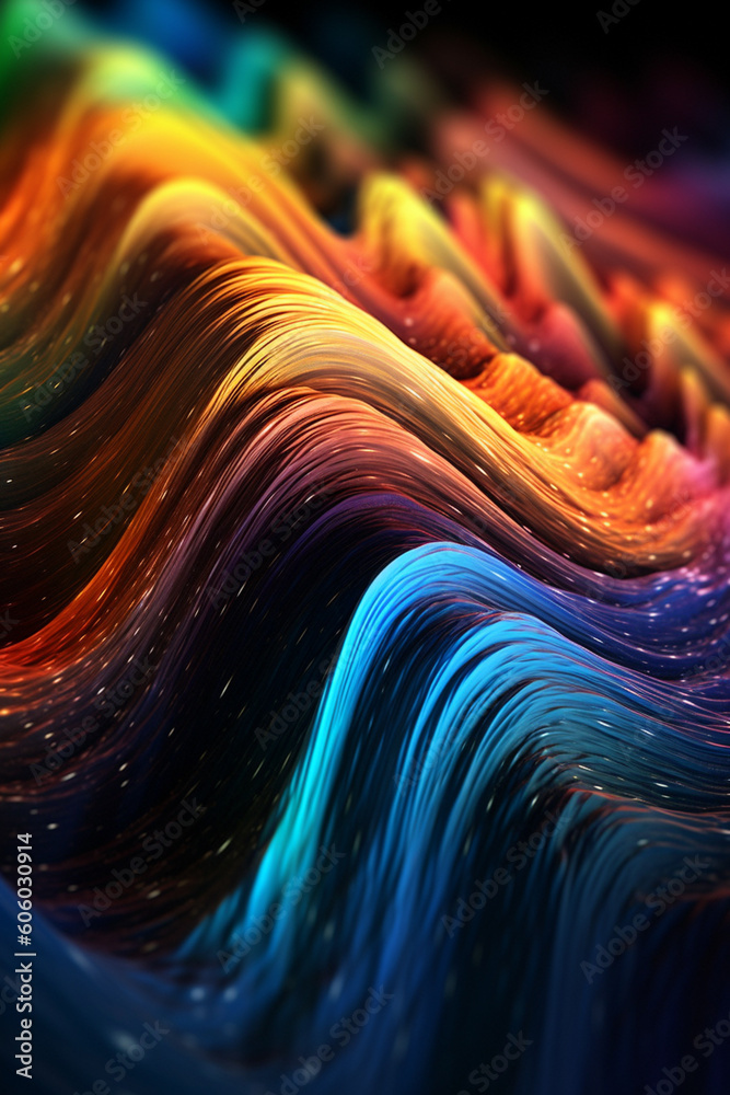 Aufkleber a digital artwork featuring swirling and interconnecting lines, inspired by the flow and harmony of 