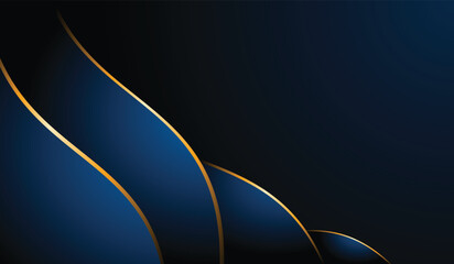 Luxury background abstract modern 3d wave blue dark gradient
