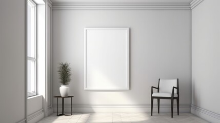 Obraz na płótnie Canvas blank poster mock up on the wall of room