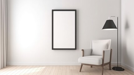 Fototapeta na wymiar Room with blank poster