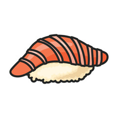 Rice sushi vector icon.Color vector icon isolated on white background rice sushi.