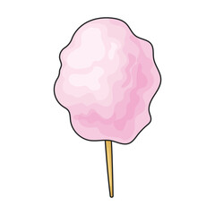 Candy floss vector icon.Color vector icon isolated on white background candy floss.