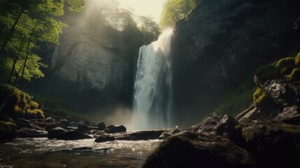 Fototapeta na wymiar Epic view of waterfall
