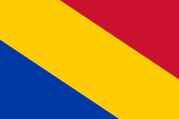 Flag of Rheden Municipality (Gelderland or Guelders province, Kingdom of the Netherlands, Holland)