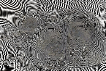 Swirled flowers black metal neutral palette.