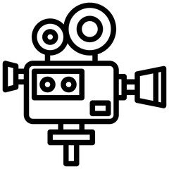 Cinema camera outline icon