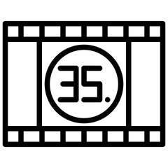 35 mm film outline icon