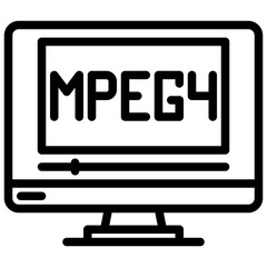 Mpeg4_1 outline icon