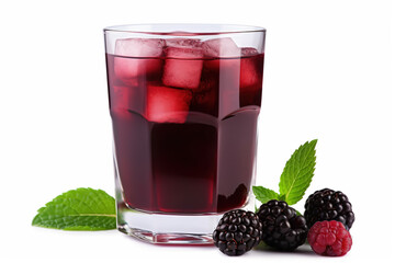 Fototapeta na wymiar blackberry juice, isolated on transparent background cutout PNG