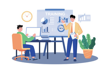 Training manager developing team training programs.
