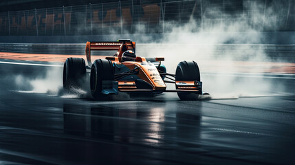 Illustration of formula 1 race - AI generated image.