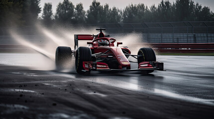 Illustration of formula 1 race - AI generated image.