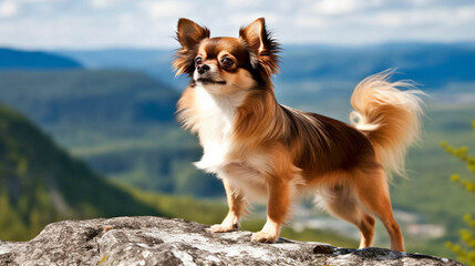 Chihuahua dog in the grass 