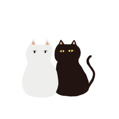 Black and white cats
