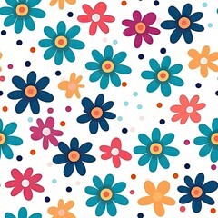 Fashionable pattern simple flower Floral seamless background for textiles, fabrics, covers, wallpapers, print, gift wrapping and scrapbooking 