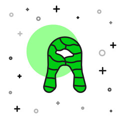 Filled outline Fish steak icon isolated on white background. Vector