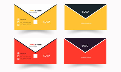 Set of modern business card print templates.Vector creative business card template with triangles,Blue modern creative business card.

