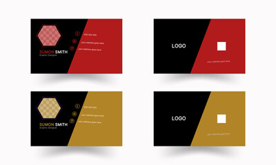 Set of modern business card print templates.Vector creative business card template with triangles,Blue modern creative business card.

