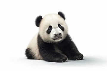 Fototapeta premium giant panda 18 months old sitting