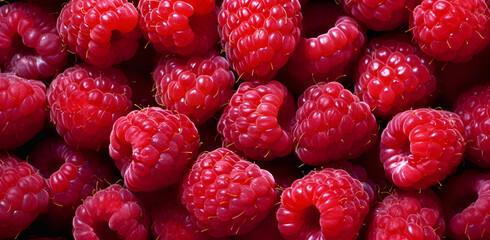 Raspberry close up view , great design for any purposes , generated AI  Generative AI