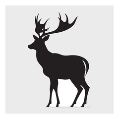 Naklejka na ściany i meble silhouette of reindeer. Vector illustration.