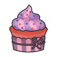 Cupcake vector icon.Color vector icon isolated on white background cupcake.