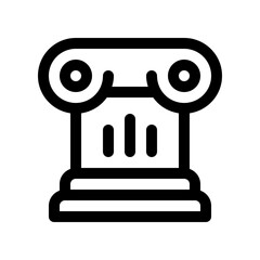 Editable pillar vector icon. History, museum, art. Part of a big icon set family. Perfect for web and app interfaces, presentations, infographics, etc