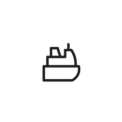 Fototapeta premium Boat Ferry Ship Outline Icon