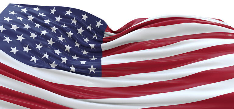 Digital Glory: Mesmerizing 3D USA Flag Embodies American Heritage
