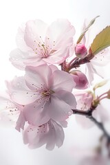 pink cherry blossom isolated