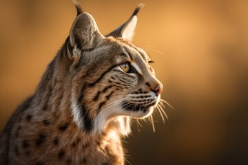 Fototapeta premium Bobcat Staring Freely in a Field