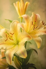Obraz premium yellow lily flower