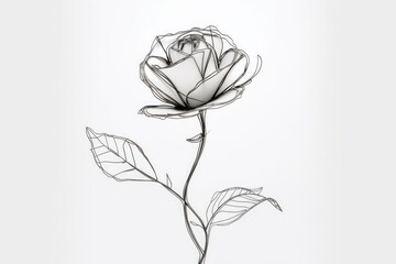 hand drawn rose