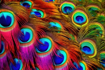 Obraz premium peacock feather background
