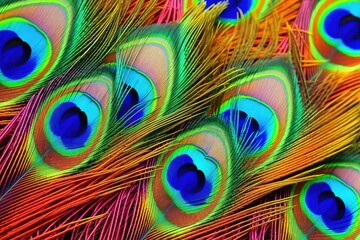 Obraz premium peacock feather background