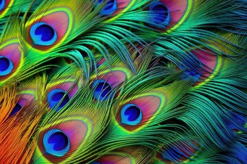 Obraz premium peacock feather background