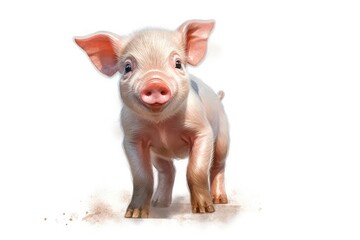 pig isolated on white