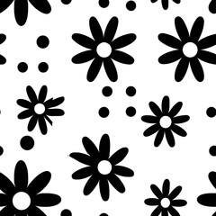 Obraz premium Fashionable pattern watercolor simple flower Floral seamless background for textiles, fabrics, covers, wallpapers, print, gift wrapping and scrapbooking