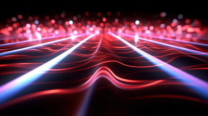 Fototapeta na wymiar Crimson Velocity: A Dynamic Abstract Futuristic Background. Generative AI