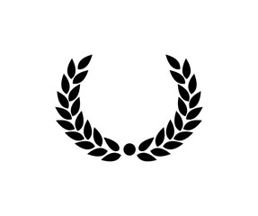 Obraz premium Laurel wreath victory icon. Branches of olives, symbol of victory vector design and illustration. 