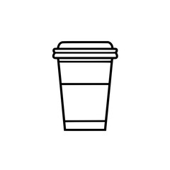Plastic coffee cup vector illustration isolated on transparent background